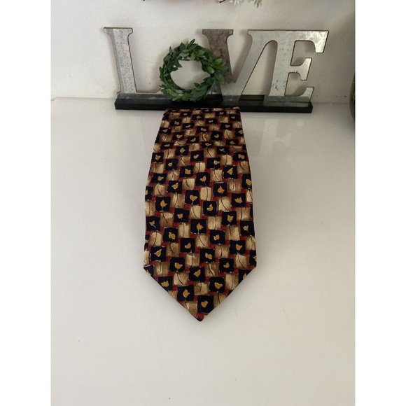 Ermenegildo Zegna Vintage Abstract Floral Tulip Silk Neck Tie Made in Italy EUC - Picture 9 of 16
